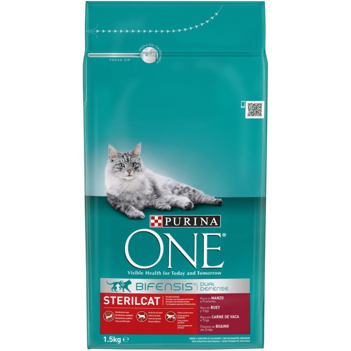 Purina One Gatos Esterilizados rico en Buey y Trigo