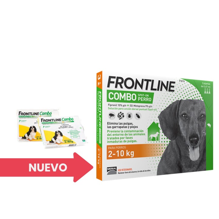 Frontline Combo Spot On Perros 2-10 Kg, Pipetas para perros antipulgas