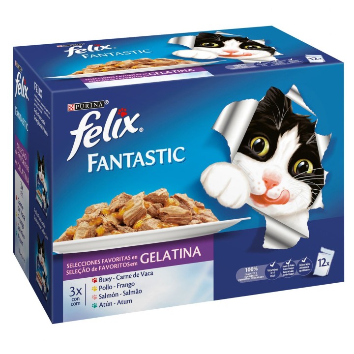PURINA FELIX Sensation   Gelatinas Selección de Carnes