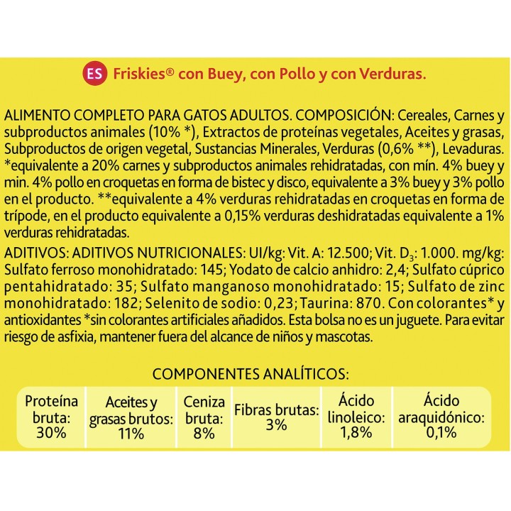 Purina Friskies Cat Adult Buey Pollo Verduras