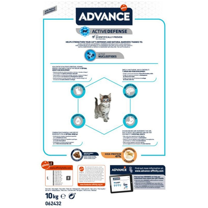 Pienso para gatos Advance Kitten Chicken & Rice