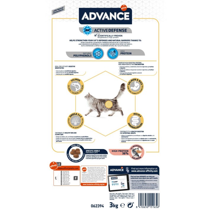 Pienso para gatos Advance Adult Salmón & Rice
