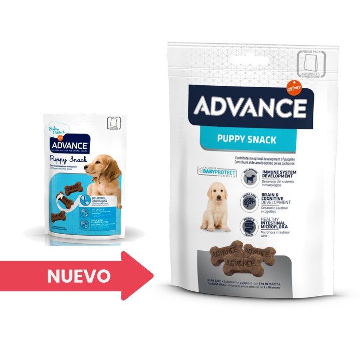 Advance Puppy Snack galletas para cachorros, Snacks para perros, golosinas suaves