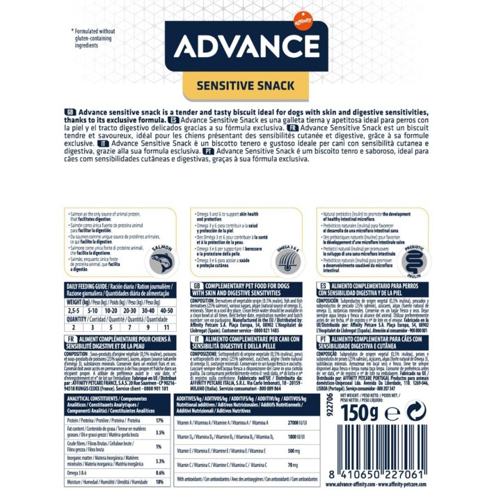 Advance Snack Sensitive, golosinas veterinarias