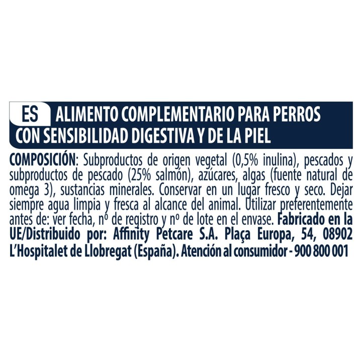 Ingredientes Advance Snack Sensitive para perros
