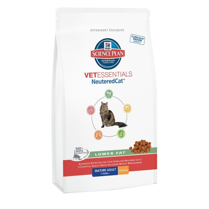 SP Feline Vet essentials Mature Adult 7+ NeuteredCat Lower Fat, pienso para gatos