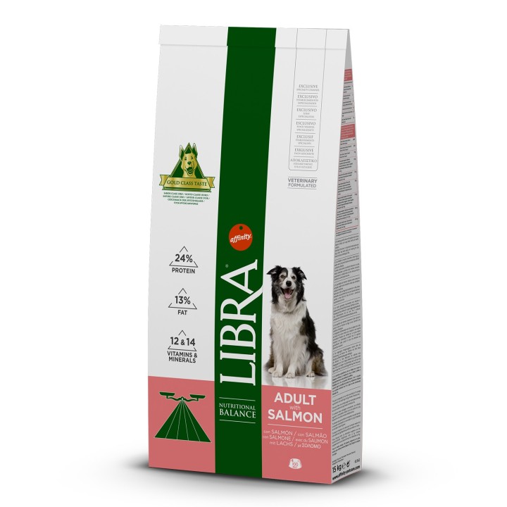 LIBRA Adult con Salmón, piensos para perros - Kompymascotas