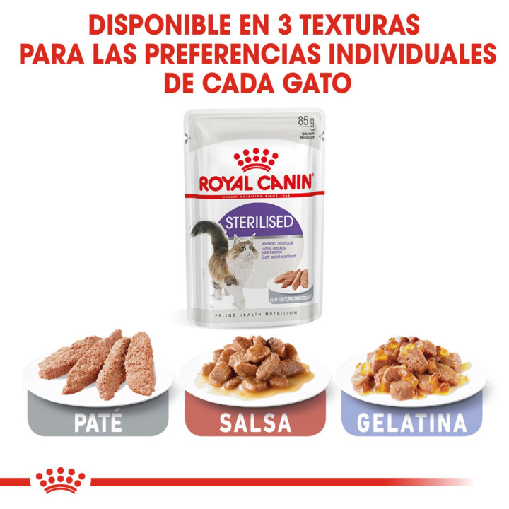 Comida húmeda Royal Canin Sterilised - Paté para gatos - Kompymascotas