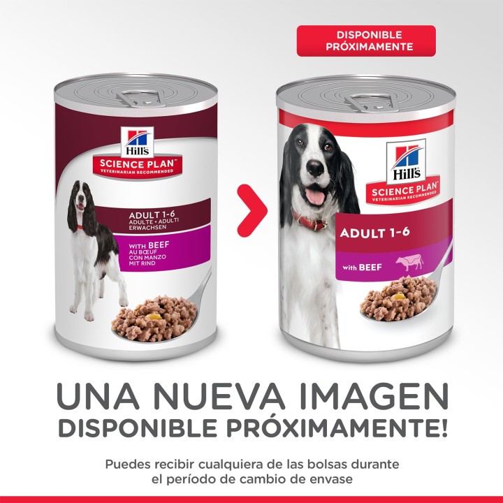 Hill's Science Plan Adult con Ternera, comida húmeda perro - Kompymascotas