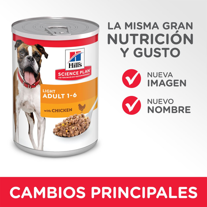 Hill's Science Plan Adult Light con Pollo, comida húmeda para perro - Kompymascotas