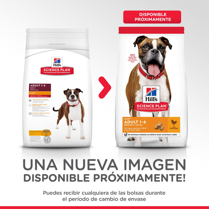 Hill's Science Plan Adult Light, pienso para perros - Kompymascotas
