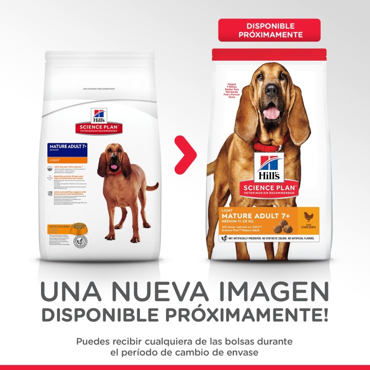 Hill's Science Plan Mature Adult 7+ Light Pienso para perros - Kompymascotas