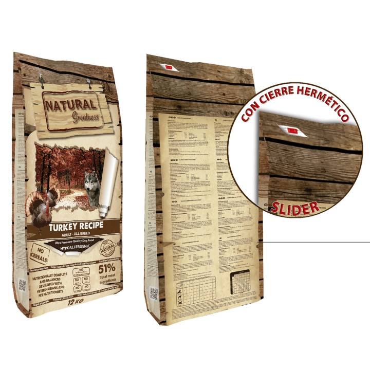 Receta de Pavo de Natural Greatness es un alimento hipoalergénico, 