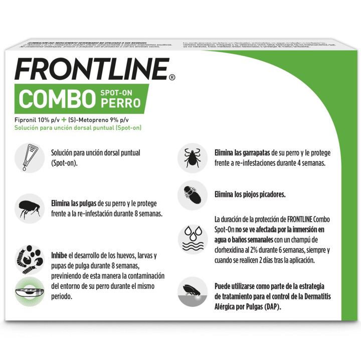 Frontline Combo Spot 2-10 kg, Pipetas para perros - Kompymascotas