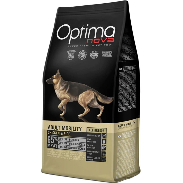 Optima Nova Adult Mobility Chicken & Rice, Pienso para perros - Kompymascotas
