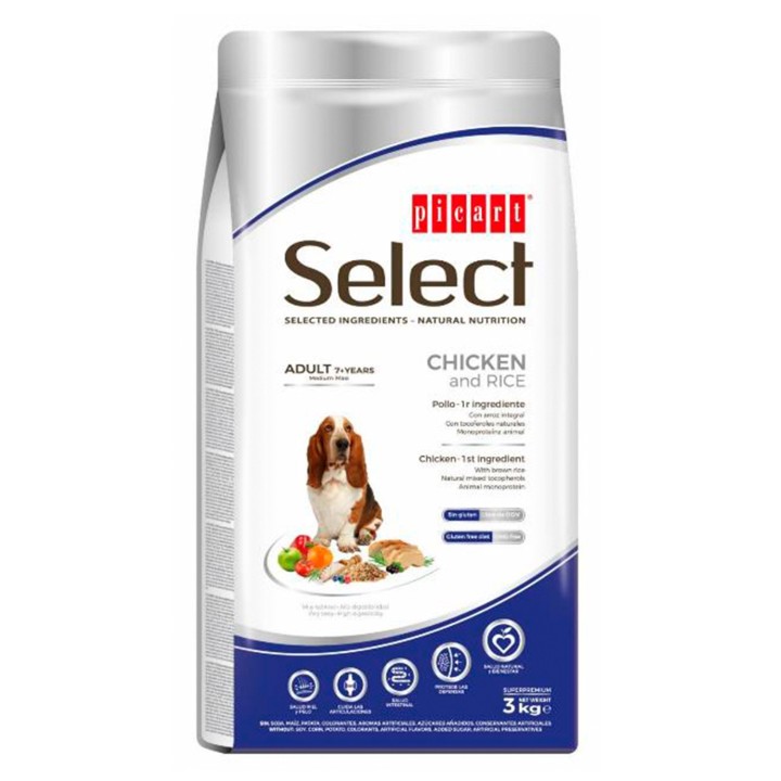 Picart Select Senior, piensos para perros - Kompymascotas