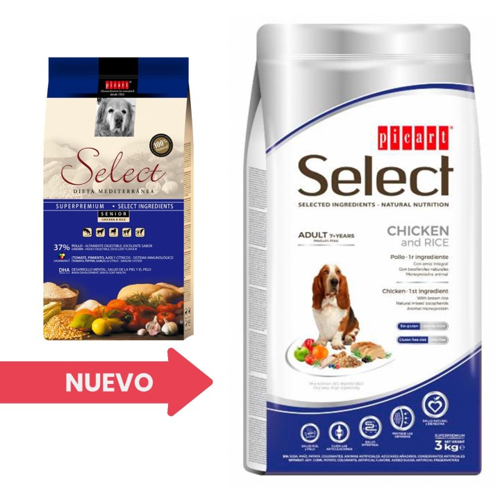 Picart Select Senior, piensos para perros - Kompymascotas