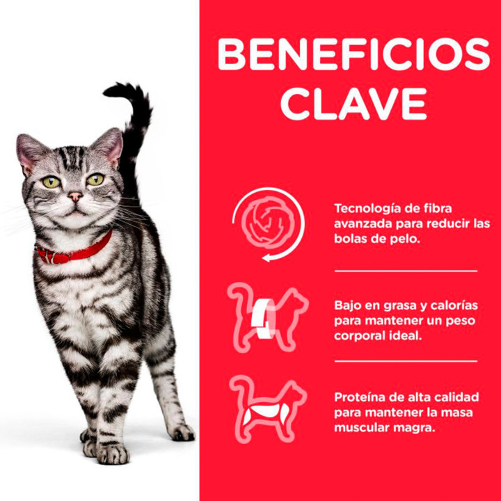 Hill's Science Plan Feline Mature Adult 7+ Hairball - Kompymascotas