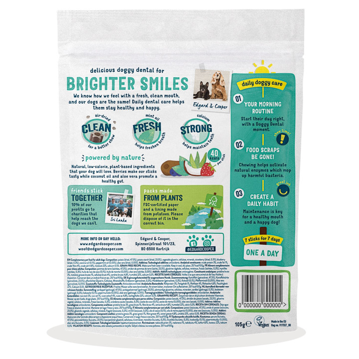 Edgard & Cooper Barritas Dentales Fresa y Menta