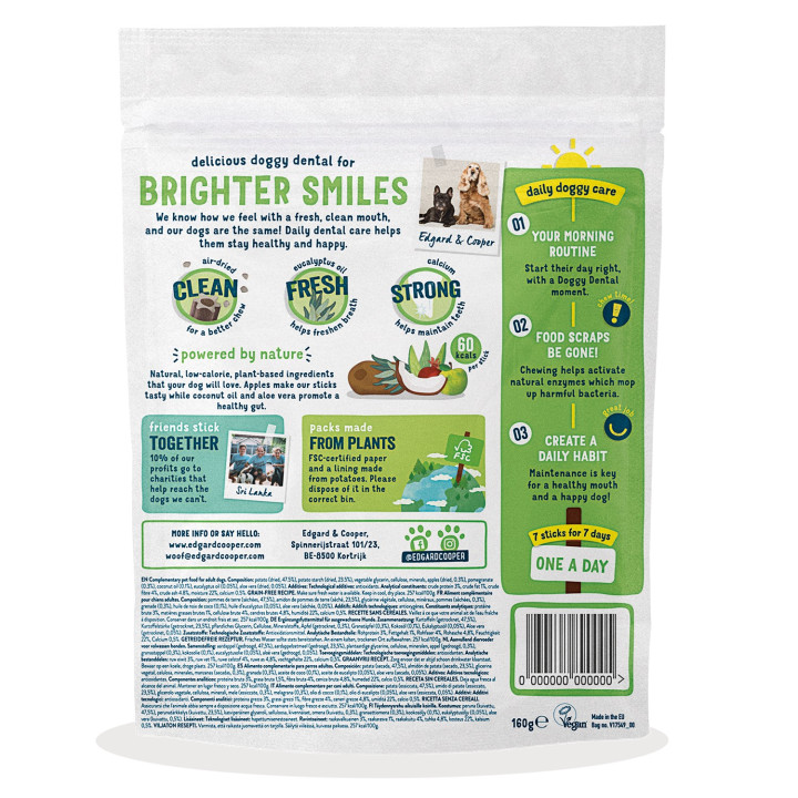 Edgard & Cooper Barritas Dentales Manzana y Menta