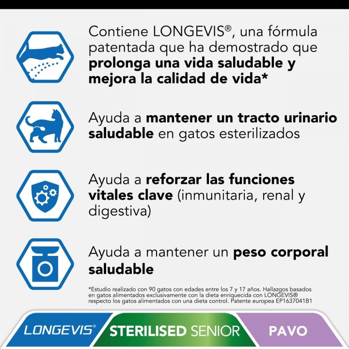 Purina Pro Plan Sterilised 7+ Gato, Pienso para gatos - Kompymascotas