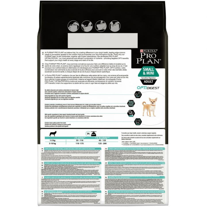 Pienso Purina Pro Plan Small Adult Digest Cordero - Kompymascotas