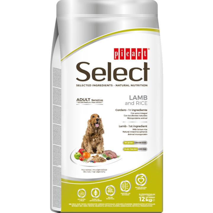 Picart Select Lamb & Rice, piensos para perros - Kompymascotas