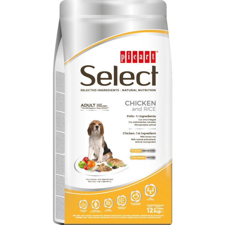 Picart Select Light Pienso para perros - Kompymascotas
