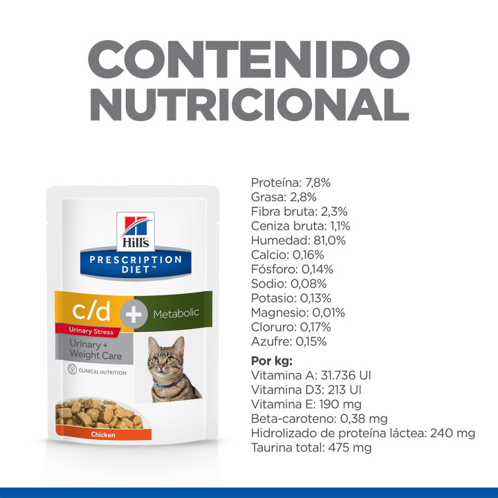 Hill's Prescription Plus Urinary Stress, Comida húmeda para gatos - Kompymascotas