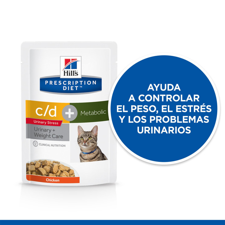 Hill's Prescription Plus Urinary Stress, Comida húmeda para gatos - Kompymascotas