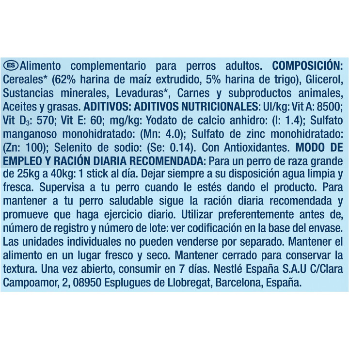 Purina Dentalife perros grandes, snacks y golosinas - Kompymascotas