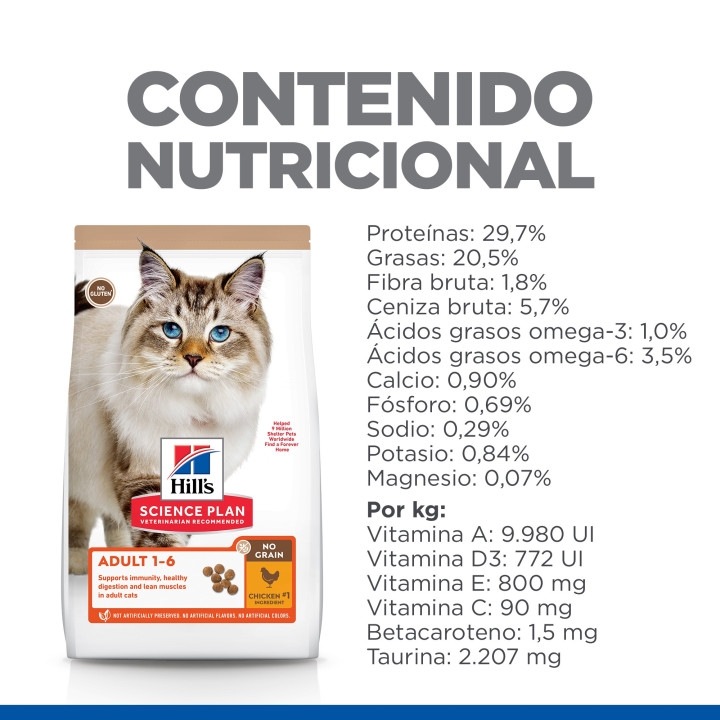 Hill´s Science Plan Feline Adult No Grain Pollo
