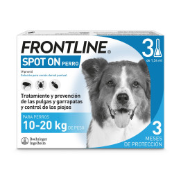 Frontline Spot 10-20 kg, Pipetas para perros - Kompymascotas