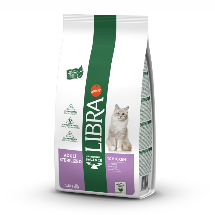 LIBRA STERILIZED, pienso para gatos esterilizados - Kompymascotas
