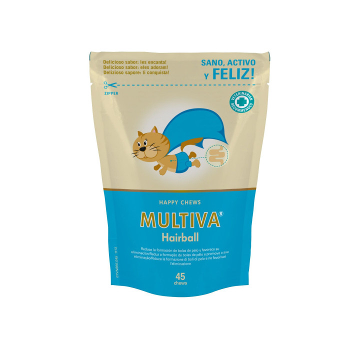Multiva Hairball, Snacks para gatos - Kompymascotas