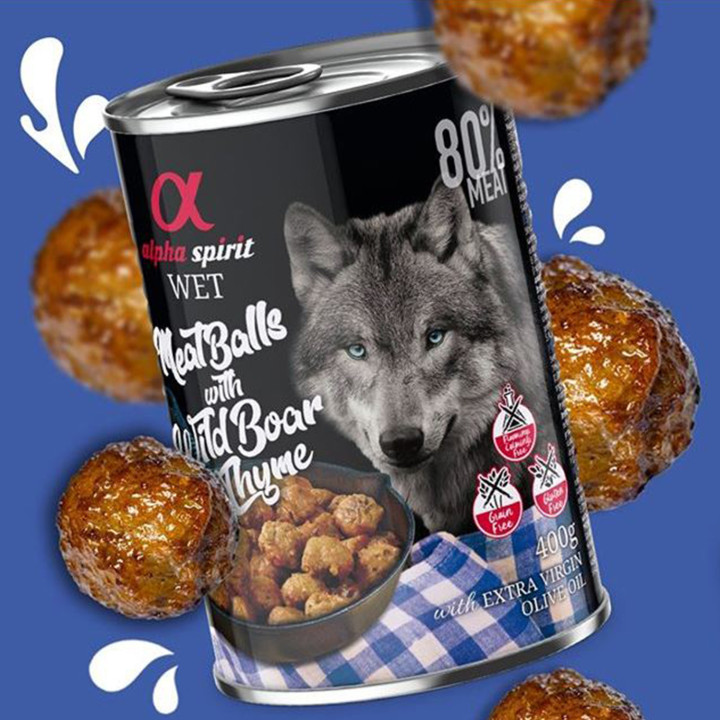 Alpha Spirit Albóndigas de Jabalí y tomillo - Kompymascotas