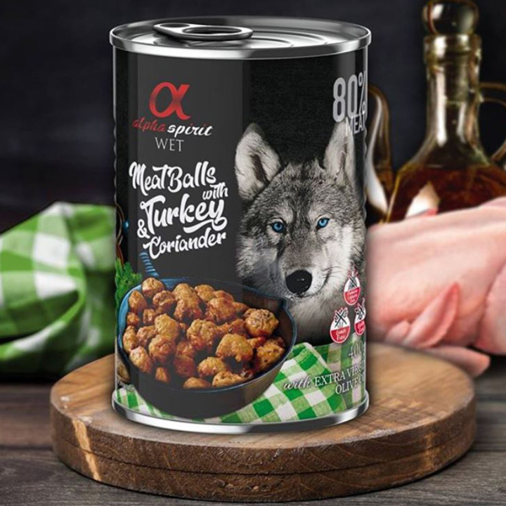 Alpha Spirit Albóndigas de Pavo y cilantro - Kompymascotas