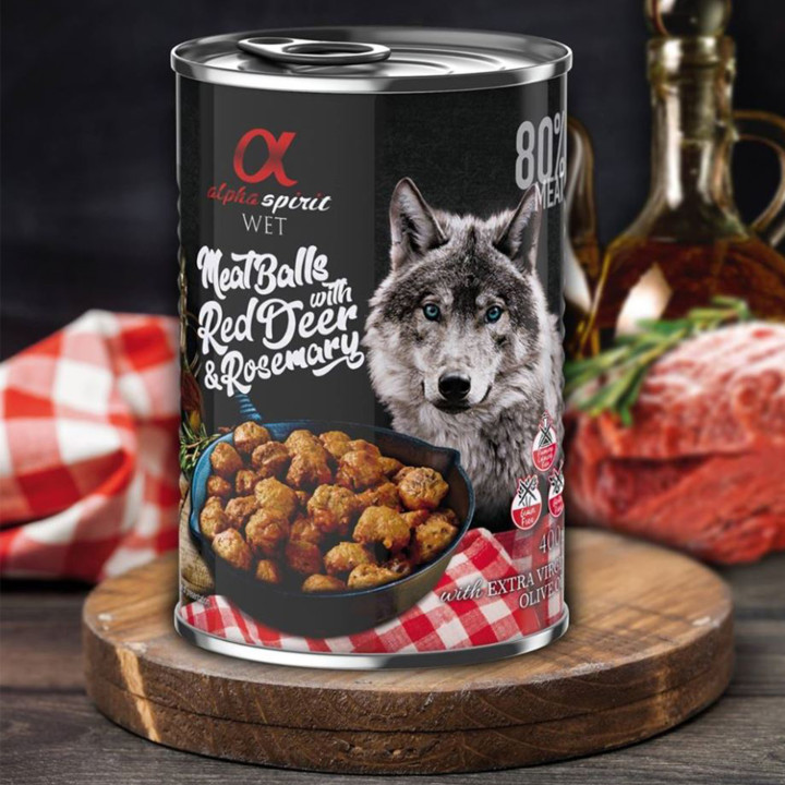 Alpha Spirit Albóndigas de Ciervo y romero - Kompymascotas
