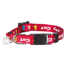 Collar para mascota, Kitten collar Rojo en nylon - Kompymascotas