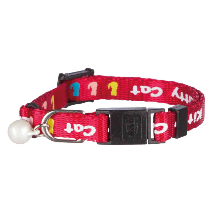 Collar para mascota, Kitten collar Rojo en nylon - Kompymascotas