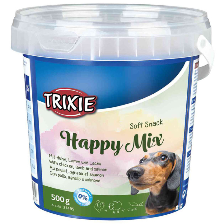 Bote Soft Snack Happy Mix, Snack para perros - Kompymascotas