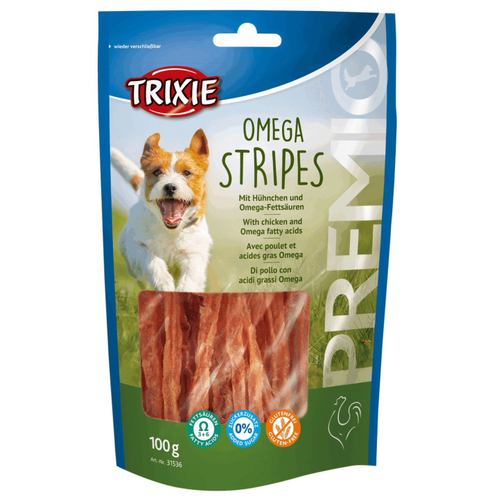 Premio Omega Tiras, Snack para perros - Kompymascotas