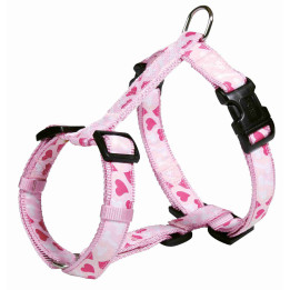 Arnés Modern Art Rose Heart Rosa, Accesorios para perros - Kompymascotas