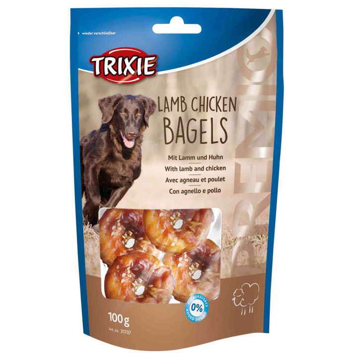 Lamb Chicken Bagels Premio, Snack para perro - Kompymascotas