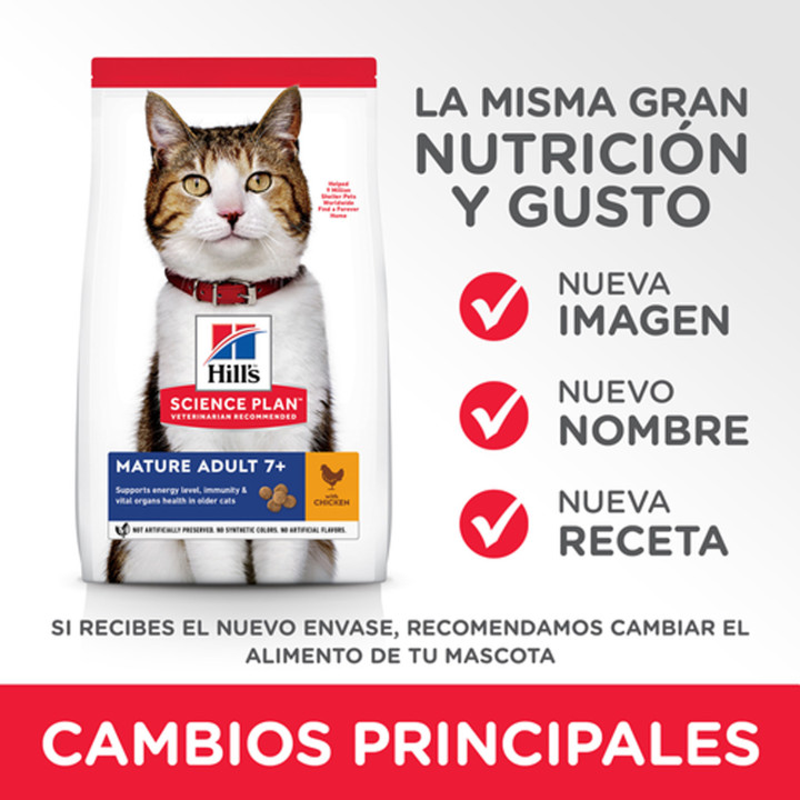 Hill's Science Plan Feline Mature Adult 7+ Active Longevity con Pollo