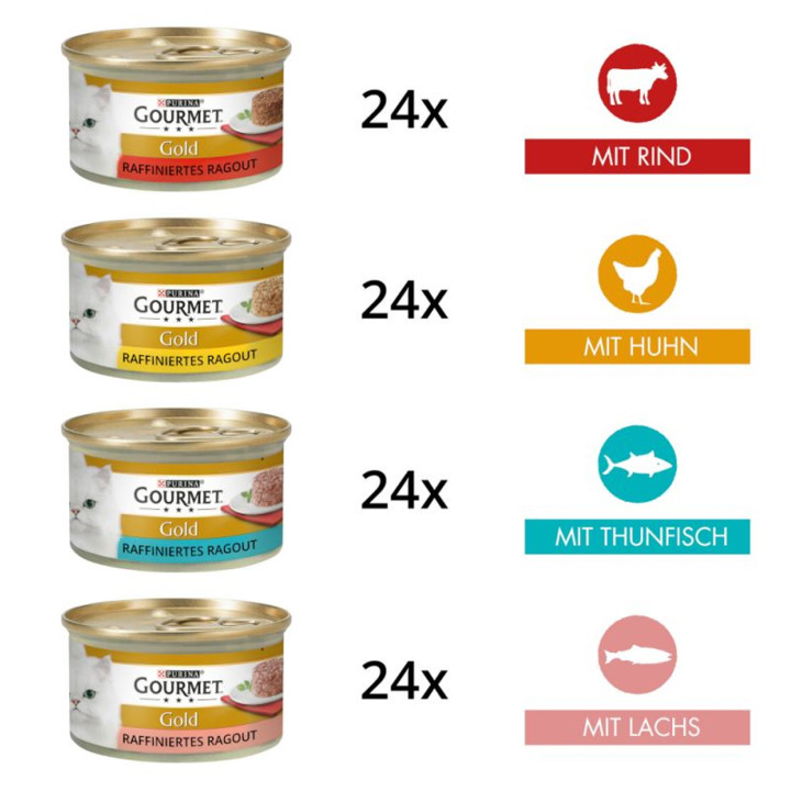 Purina Gourmet Gold Tartelette Pack Surtido 96x85g