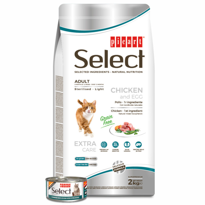 Picart Select Cat Sterilised, pienso para gatos esterilizados - Kompymascotas