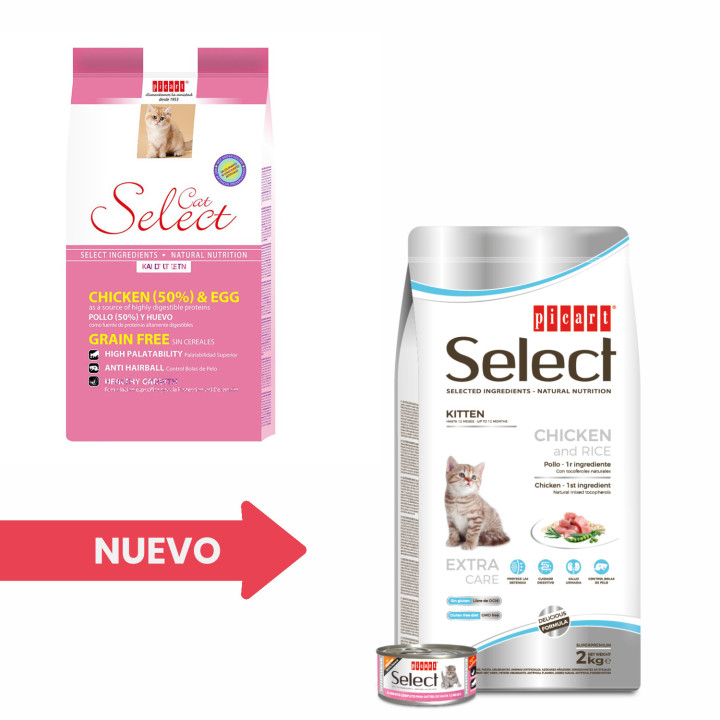 Picart Select Cat Kitten, pienso para gatos - Kompymascotas