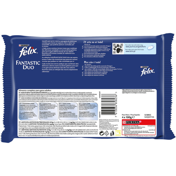 Purina Félix Fantastic Duo Delicious con Pescado