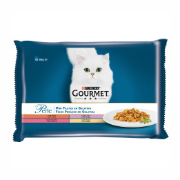 Purina Gourmet Perle Finas láminas en gelatina con Pato, comida húmeda para gatos - Kompymascotas